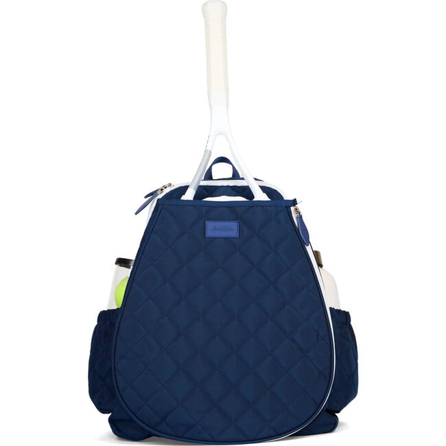 Game On Tennis Backpack, Quilted Navy/White