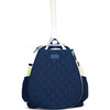 Game On Tennis Backpack, Quilted Navy/White - Backpacks - 1 - thumbnail