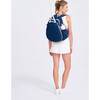 Game On Tennis Backpack, Quilted Navy/White - Backpacks - 2