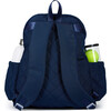 Game On Tennis Backpack, Quilted Navy/White - Backpacks - 3