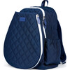 Game On Tennis Backpack, Quilted Navy/White - Backpacks - 5