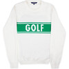 Club Sport Sweater, White/Green Golf - Sweaters - 1 - thumbnail