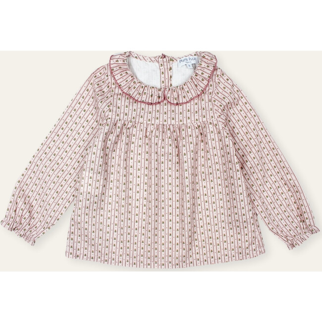 Rosie Collar Blouse, Pink - Blouses - 2