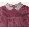 Manon Velvet Dress with Scalloped Collar, Pink - Dresses - 1 - thumbnail