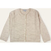 Loulou Cardigan with Raglan Sleeves in Merino Wool, Beige - Cardigans - 1 - thumbnail