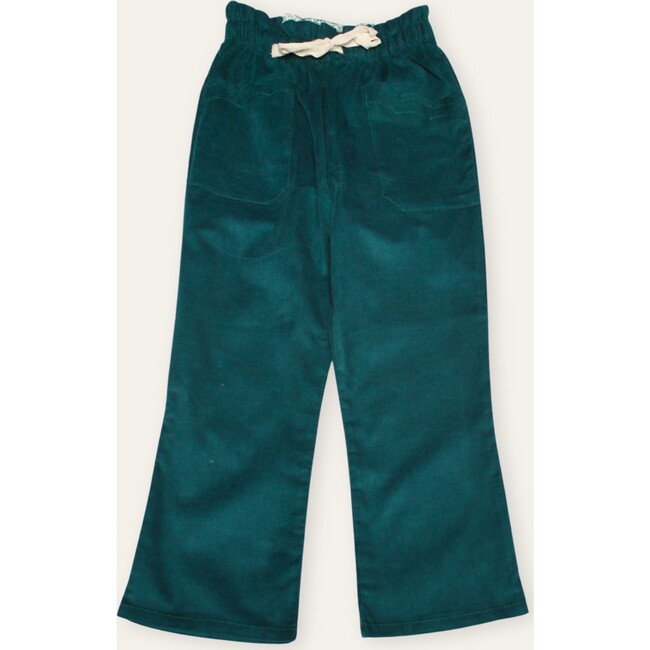 Ally Flare Corduroy Pants, Green - Pants - 1