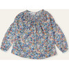 Alba Hand Smocked Blouse in Liberty Print, Blue - Blouses - 1 - thumbnail