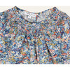 Alba Hand Smocked Blouse in Liberty Print, Blue - Blouses - 2