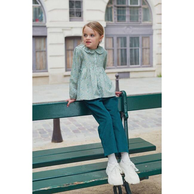 Ally Flare Corduroy Pants, Green - Pants - 3