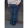 5 Pocket Velour Trousers, Blue - Pants - 2