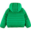 Ryan Reversible Puffer Hood Zipper Down Jacket, Green Skull - Puffers & Down Jackets - 4