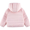 Ryan Reversible Puffer Hood Zipper Down Jacket, Pink Flowers - Puffers & Down Jackets - 4