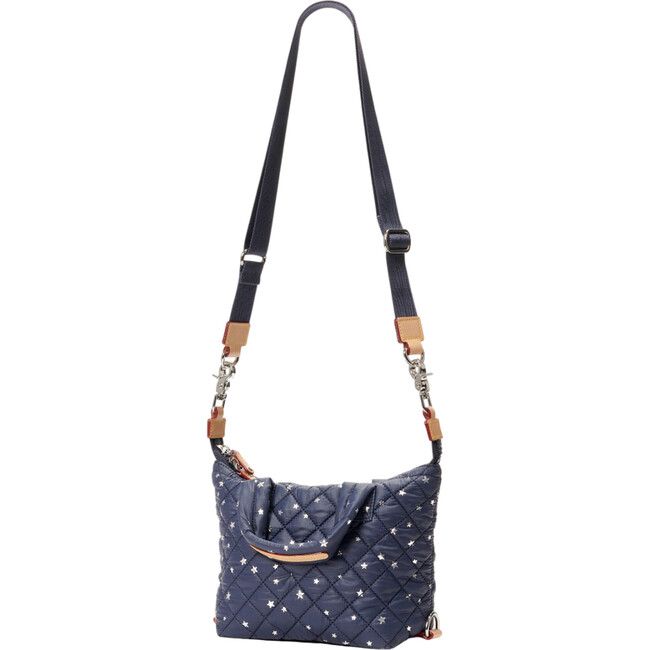 Women's Micro Sutton Adjustable Crossbody Strap Bag, Dawn & Silver Stars - Bags - 2