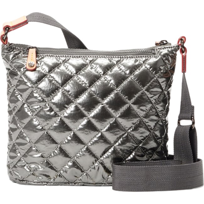 Women's Metro Scout Deluxe Zipper Pocket Crossbody Bag, Pewter Metallic - Bags - 2