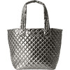 Women's Medium Metro Deluxe Adjustable Crossbody Strap Tote Bag, Pewter Metallic - Bags - 1 - thumbnail