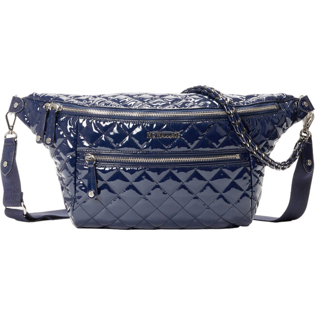 Women's Crosby Crossbody Exterior Pocket Sling Bag, Navy Lacquer - Bags - 1