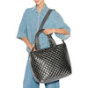 Women's Large Metro Deluxe Adjustable Crossbody Strap Tote Bag, Pewter Metallic - Bags - 3