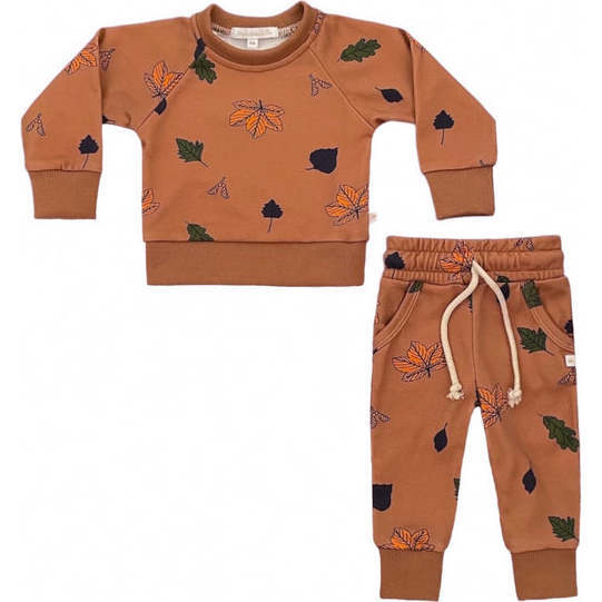 Rylee + Cru deals rust fox sweatshirt pant set 18/24m