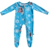 Cocoa Marshmallows On A Snow Holiday Winter Zip Footie, Light Blue - Onesies - 1 - thumbnail