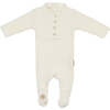 Mock-Cardigan Footie Ivory - Footie Pajamas - 1 - thumbnail