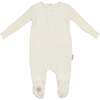 Luxe Texture Footie Ivory - Footie Pajamas - 1 - thumbnail