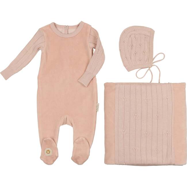 Luxe Texture Layette Set Pink Whip