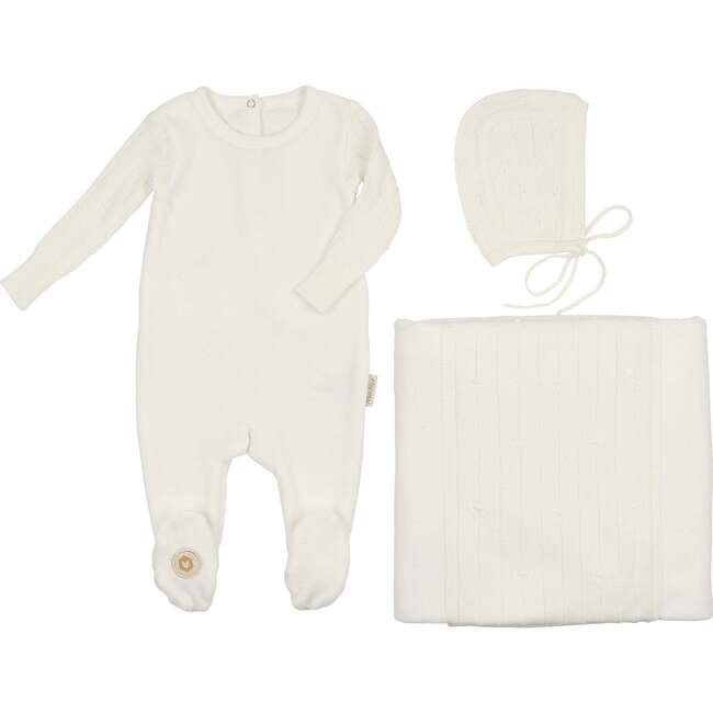 Luxe Texture Layette Set Ivory