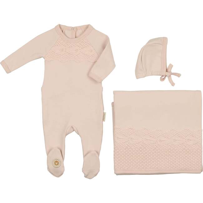 Look of Lace Layette Set Barely Pink