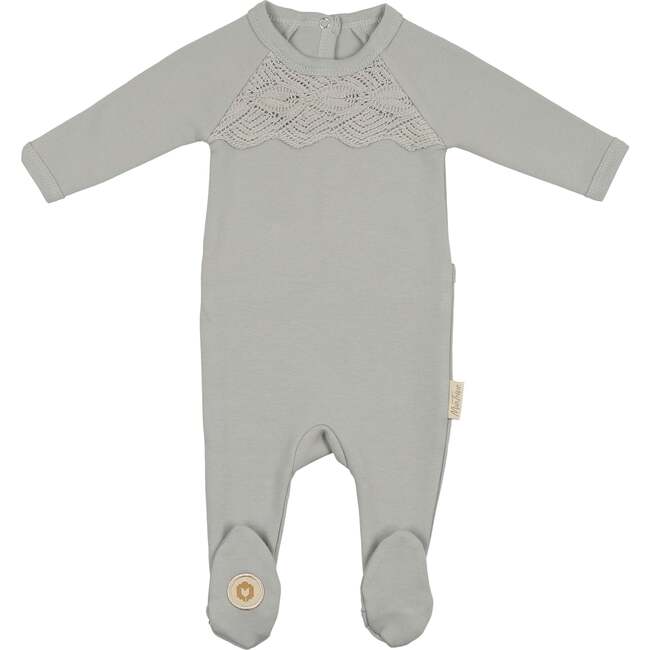 Look of Lace Footie Pearl Blue - Footie Pajamas - 1