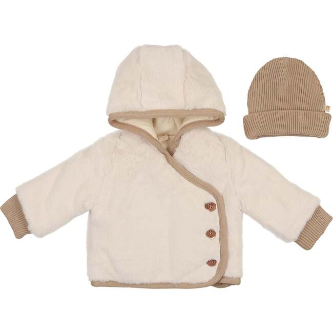 Fur-ever Wrap Jacket Gift Set Ivory & Taupe - Mixed Apparel Set - 1