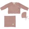 Wrapture Cardigan Layette Set Pale Mauve - Cardigans - 1 - thumbnail