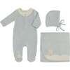 Tiny Eyelet Layette Set Blue Dawn - Mixed Apparel Set - 1 - thumbnail