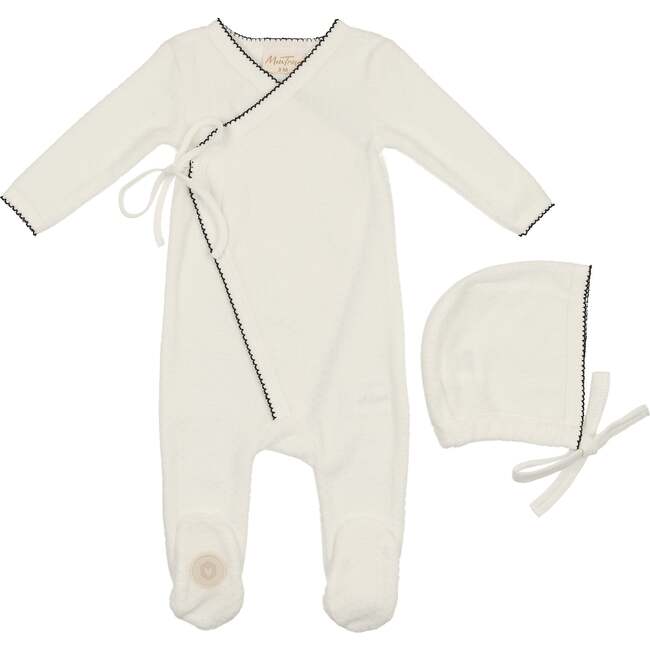 Scallop Wrap Gift Set Ivory & Black - Mixed Apparel Set - 1