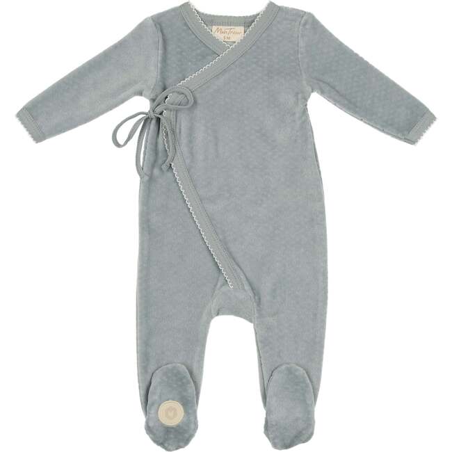 Scallop Wrap Footie Quarry & Ivory - Footie Pajamas - 1