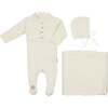 Mock-Cardigan Layette Set Ivory - Mixed Apparel Set - 1 - thumbnail