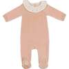 Embroidered Ruffle Collar Footie Pink Whip - Footie Pajamas - 1 - thumbnail