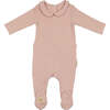 Collared Coordinate Footie Rose Smoke - Footie Pajamas - 1 - thumbnail