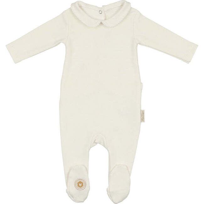 Collared Coordinate Footie Ivory - Footie Pajamas - 1