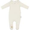 Collared Coordinate Footie Ivory - Footie Pajamas - 1 - thumbnail