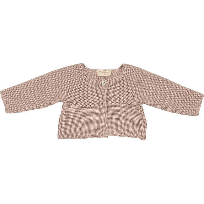 Collared Coordinate Cardigan Rose Smoke