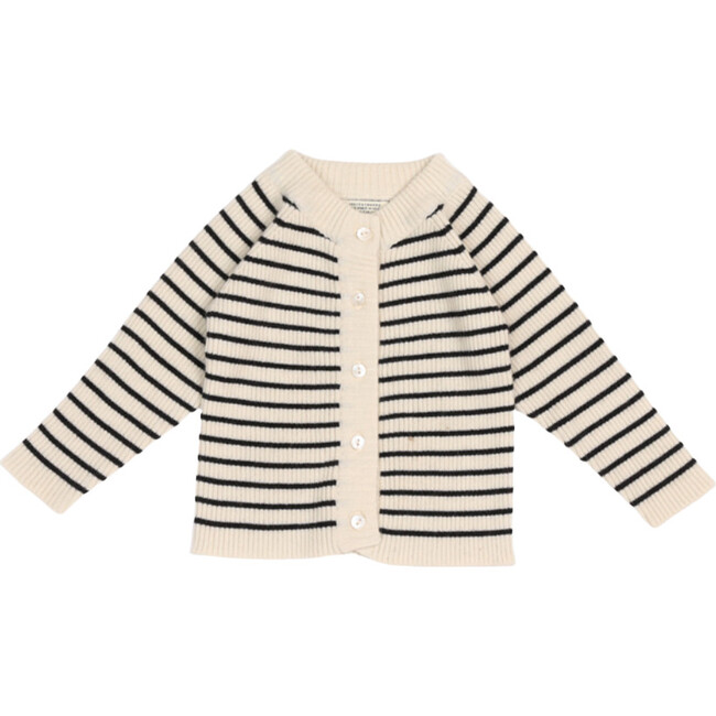 Cashmere Cardigan Black/White