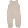 Muslin Cotton Unisex Sleeveless Jumpsuit Pewter - Rompers - 1 - thumbnail