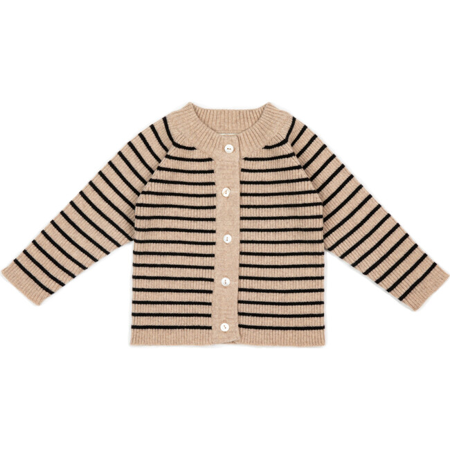 Cashmere Cardigan Black/Beige