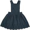 Elea Corduroy Cotton Anglaise Dress Vintage Blue - Dresses - 1 - thumbnail