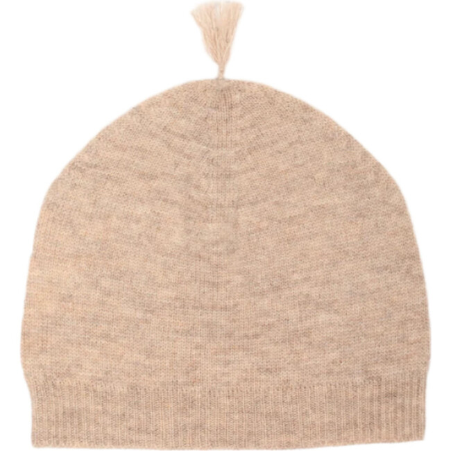 Cashmere & Merino Wool Beanie Beige - Hats - 1