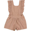 Lili Corduroy Anglaise Romper Café Au Lait - Rompers - 1 - thumbnail