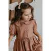 Aurora Ruffle Collar Cotton Dress Chocolat - Dresses - 3