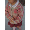 Cashmere Cardigan Red/Beige - Cardigans - 5