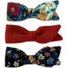 Petal Bows, Cinnamon/Blue Florals Bundle Set - Hair Accessories - 1 - thumbnail