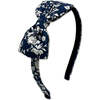 Liberty of London Bow Headband, Navy Floral - Headbands - 1 - thumbnail